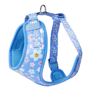 Pawpverse Blue Floral Comfort Pet Harness